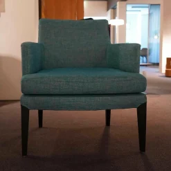 Sessel Salotto 55872 Stoff Celina Türkis 76743 Füße Buche Massiv Schwarz