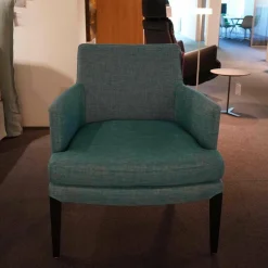 Sessel Salotto 55872 Stoff Celina Türkis 76743 Füße Buche Massiv Schwarz