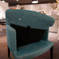 Sessel Salotto 55872 Stoff Celina Türkis 76743 Füße Buche Massiv Schwarz