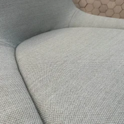 Sessel Sheru 346 Stoff Fiord 2 0821 Blau Grau Gestell 4 Fuß Kreuz Bronze Schwarz Matt Pulverbeschichtet