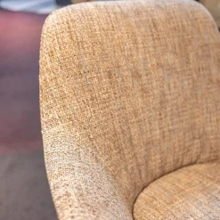 Sessel Sheru Mit Armlehnen Bezug Innen Stof Sorel 7873 Grau Außen Leder Elen 1406 Taupe Grau 4 Bein Gestell Eiche Geflemmt