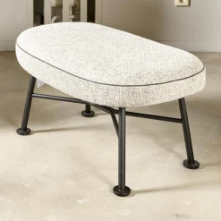 Sessel Shinzo Mit Hocker Leder Savannah 7883 Platin Rücken Kernleder Saddel Black