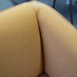 Sessel Smilla Stoff Steelcut Quartett Gelb Fuß Nussbaum