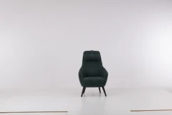 Sessel Sola Stoff Cricket Reed K5232 01 Grün Füße Holz Schwarz Inklusive Nackenkissen