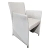 Sessel Stuhl Dinnerchair Jason Leder Congress 55 Grau Gestell Stahl Velourmatt