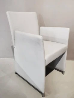 Sessel Stuhl Dinnerchair Jason Leder Congress 55 Grau Gestell Stahl Velourmatt