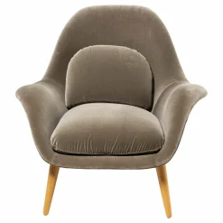 Sessel Swoon Stoff Harald 2 Schlammfarben 242 Cat. 2 Braun Gestell Eiche Lackiert