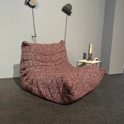 Sessel Togo Edition Stoff Atom Confettis Rot Schwarz Weiß