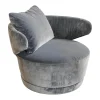 Sessel Trick XXL Bezug Stoff U3105H Grau Inklusive Rückenkissen