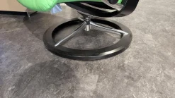 Sessel View Leder Paloma Summer Green Grün Gestell Signature Chrome Mit Hocker