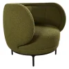 Sessel Vuelta Fauteuil 80 Stoff Elle Olivgrün Grün Füße Metall Pulverbeschichtet Bronze Schwarz