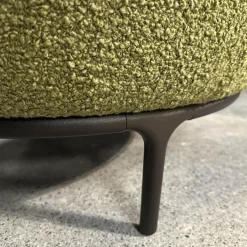 Sessel Vuelta Fauteuil 80 Stoff Elle Olivgrün Grün Füße Metall Pulverbeschichtet Bronze Schwarz