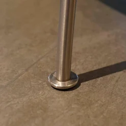 Sessel Wingchair CH445 Stoff Divina Schwarz Gestell Silber