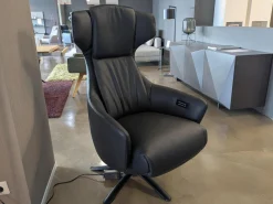 Sessel WK687 Bosso 7321 Leder Dino Schwarz mit motorischen Funktionen