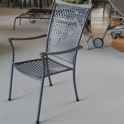 Sesselgruppe Luxor Mit Sesselauflage Lorenzo Gestell Azur Mit Applikation Graphit