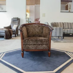 Sichtholzsessel Julietta Stoff Montagna 3344 Braun Graubeige