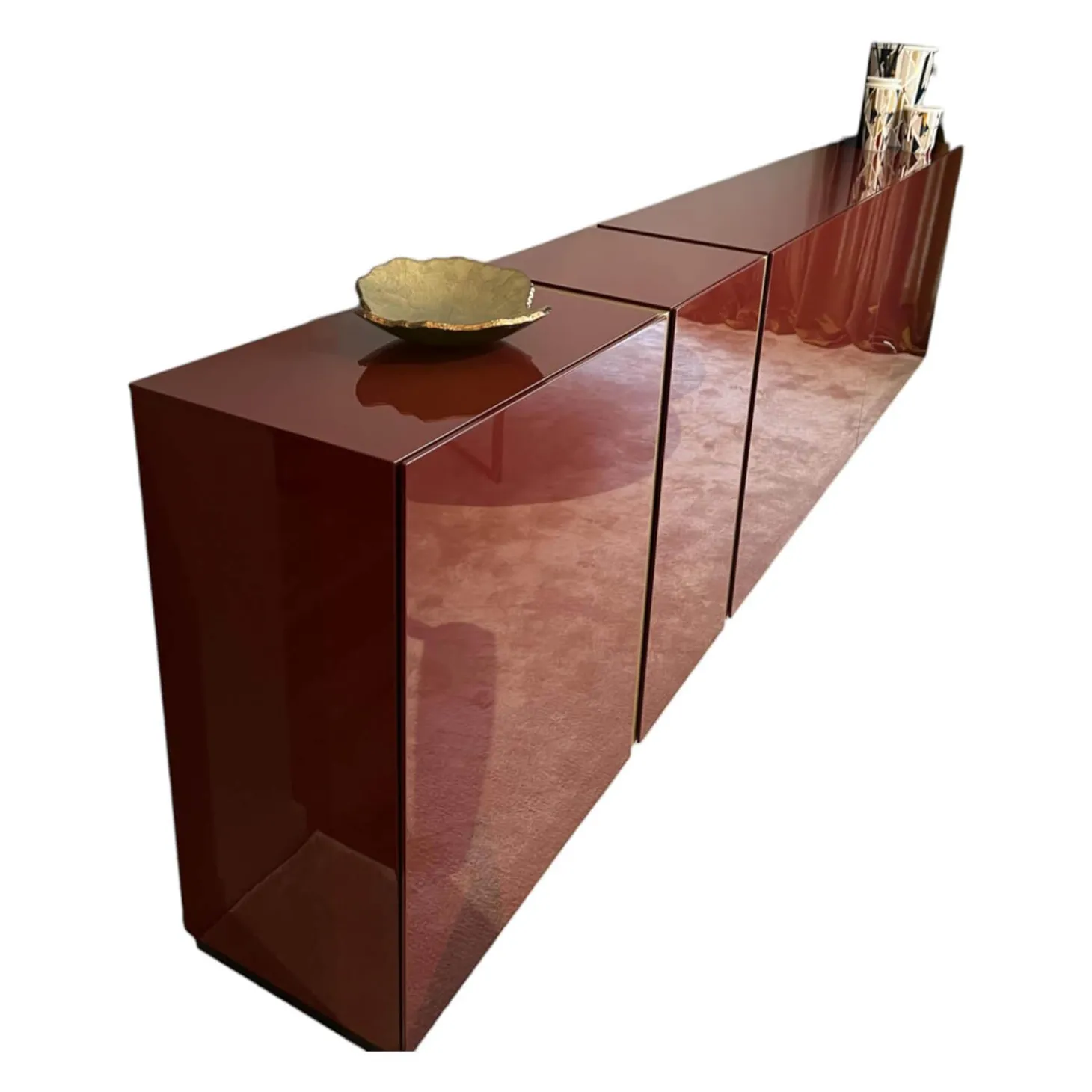 Sideboard Alea Beere Hochglanz Abdeckplatten Abnehmbar Magnetisch