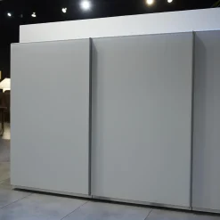 Sideboard Alea Lack Weiß Front Und Abdeckplatte Glas Matt Weiß Griffe Alu Matt