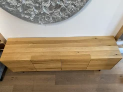 Sideboard Asteiche Gebürstet Natur Geölt