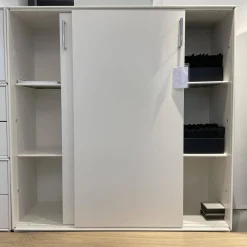 Sideboard Aus Element X RAL 9010 Reinweiß Und RAL 9010 Taubenblau