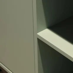 Sideboard Biella Front Lack L460 Salbeigrün Satin Korpus K190 Lavaschwarz