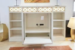 Sideboard Carino Lack Weißbeige mit Beleuchtung