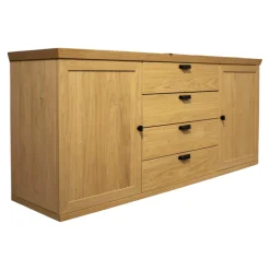 Sideboard Chalera Trägeplatte Furnier Natur Eiche