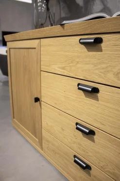 Sideboard Chalera Trägeplatte Furnier Natur Eiche