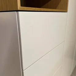 Sideboard Cosmo Lack Vanille 58 Basisfarbe Weiß Aufsatzregal Eiche Natur Geölt 12