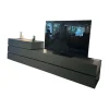 Sideboard Cube Bold Mattlack M81 Bahia Grau Grün Griffmulde 082 Brüniert