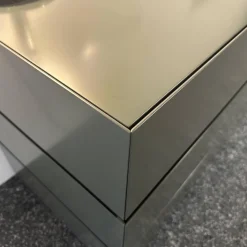 Sideboard Cube Bold Mattlack M81 Bahia Grau Grün Griffmulde 082 Brüniert