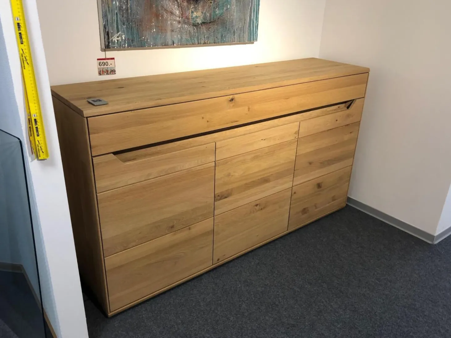 Sideboard Divano Wildeiche Massiv Oberfläche Bianco Geölt