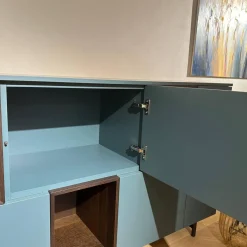 Sideboard Eiche Termort Türkis Dunkelbraun