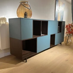Sideboard Eiche Termort Türkis Dunkelbraun