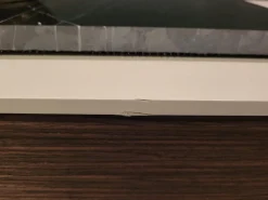 Sideboard Face TV-Möbel Seidenglanz Weiß Dunkles Holz