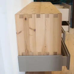 Sideboard Fineline Fichte Altholz Bianco Glas Farbe 408 Terra