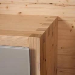 Sideboard Fineline Fichte Altholz Bianco Glas Farbe 408 Terra