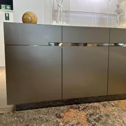 Sideboard GAP Lack Terra Grau Braun Matt Mit Griffmodulen Chrom