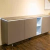 Sideboard GM Merano Lack Eisblau Inklusive LED Beleuchtung