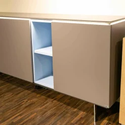 Sideboard GM Merano Lack Eisblau Inklusive LED Beleuchtung
