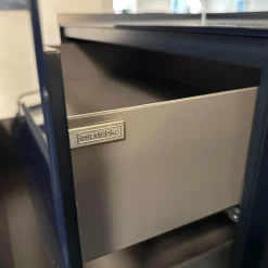 Sideboard Jorel Reflect O71 Indigospiegel Lack M83 Navy Blau Mit Abdeckplatte