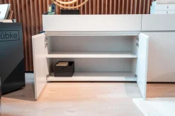 Sideboard Just Cube Bold Lack Greige M08 mit Stein-Abdeckplatte Quarzit