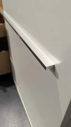 Sideboard Kito Lack Weiß Absetzung Holz Caruba Nuss