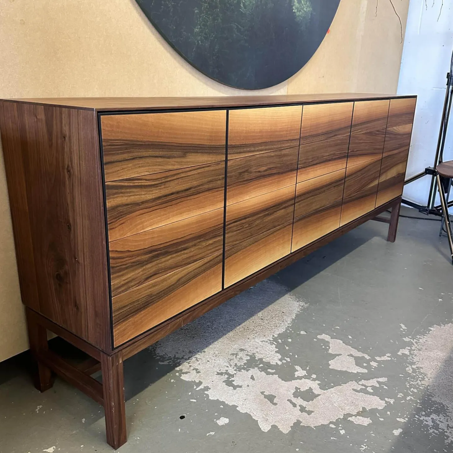 Sideboard Linum Astiger Nussbaum Natur Geölt Front Europäischer Nussbaum Innen Birke