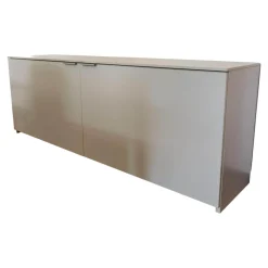 Sideboard M9 Lack Premium Weiß Griff Aluminium Eloxiert Inklusive Einrichtungsset