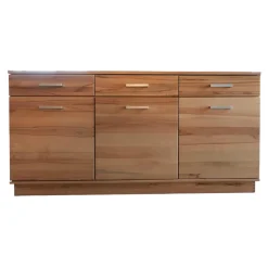 Sideboard Massivholz Buchenholz Massiv Bügelgriffe Silberfarben