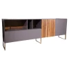 Sideboard Mileto Astnussbaum Massiv Lack Zartbitter Anthrazit Inklusive Beleuchtung