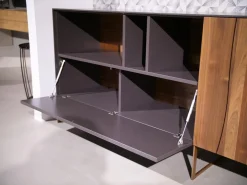 Sideboard Mileto Astnussbaum Massiv Lack Zartbitter Anthrazit Inklusive Beleuchtung