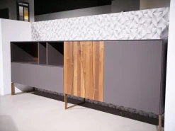 Sideboard Mileto Astnussbaum Massiv Lack Zartbitter Anthrazit Inklusive Beleuchtung