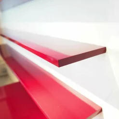 Sideboard Mit 3er-Set Hängeboden Cube Rot